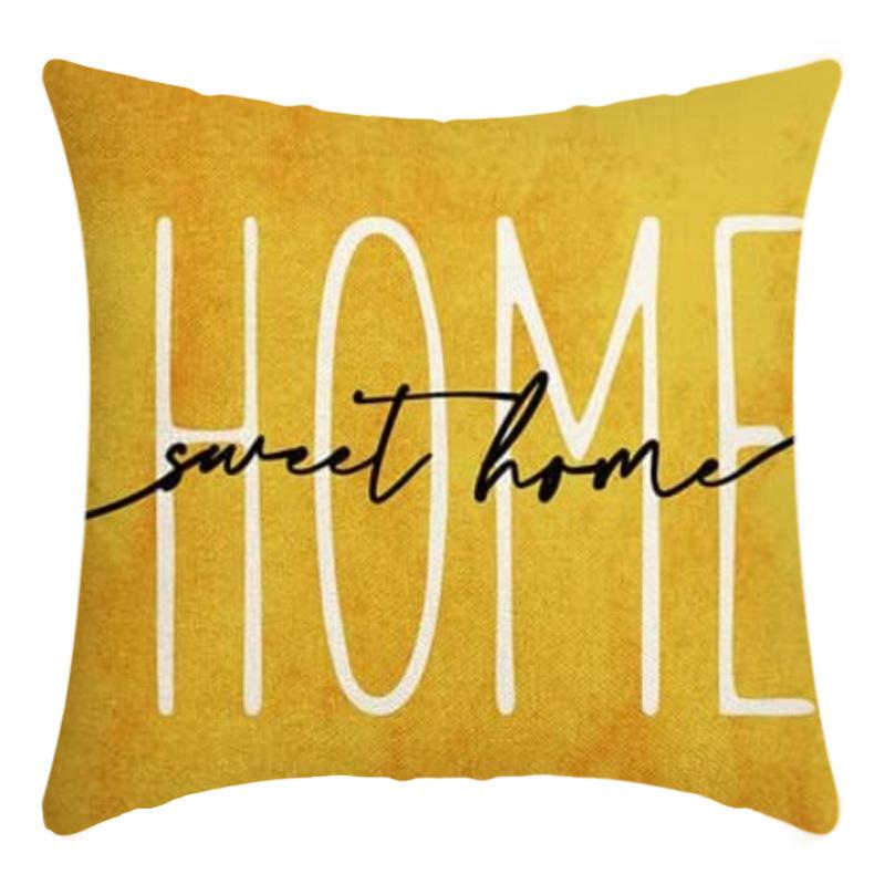 Printed Sunflower Nordic Fresh Home Cotton and Linen Pastoral Style Pillow Living Room Sofa B&B Bay Window Large Cushion Cover