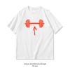 Lift Strong Red Barbell Power Icon shirt woman man Casual cotton graphic t shirts Creative Adult Oneck streetwear
