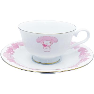 San Art Sanrio My Melody Tasse Sanrio Hergestellt in & Untertasse, ca.. 195ml, Waren, Geschenk, Japan, SAN4219-2