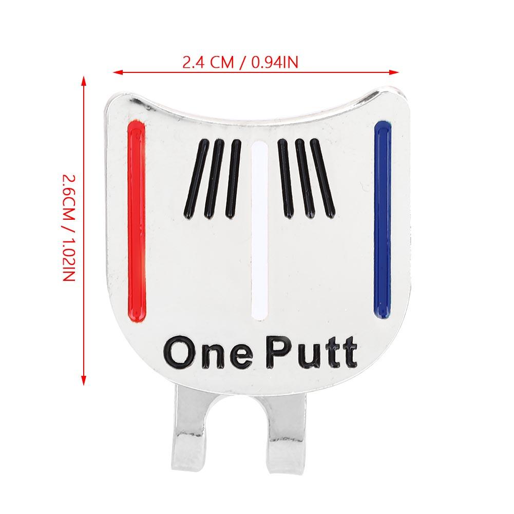 Ein Putt Langlebiger Metall Golf Mini Magnetischer Ballmarker Golfer Hut Visier Clip Zubehör (2 #)