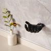 Multi-function Easy To Install Wall Mounted Storage Rack Seamless Sturdy Bathroom Shelf Creative Hand Shape Hook Door