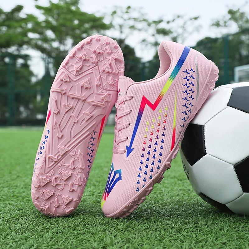 Kids Youth Adult Soccer Cleats TPR Sole Lightweight Football Shoes Grass Turf Track Training