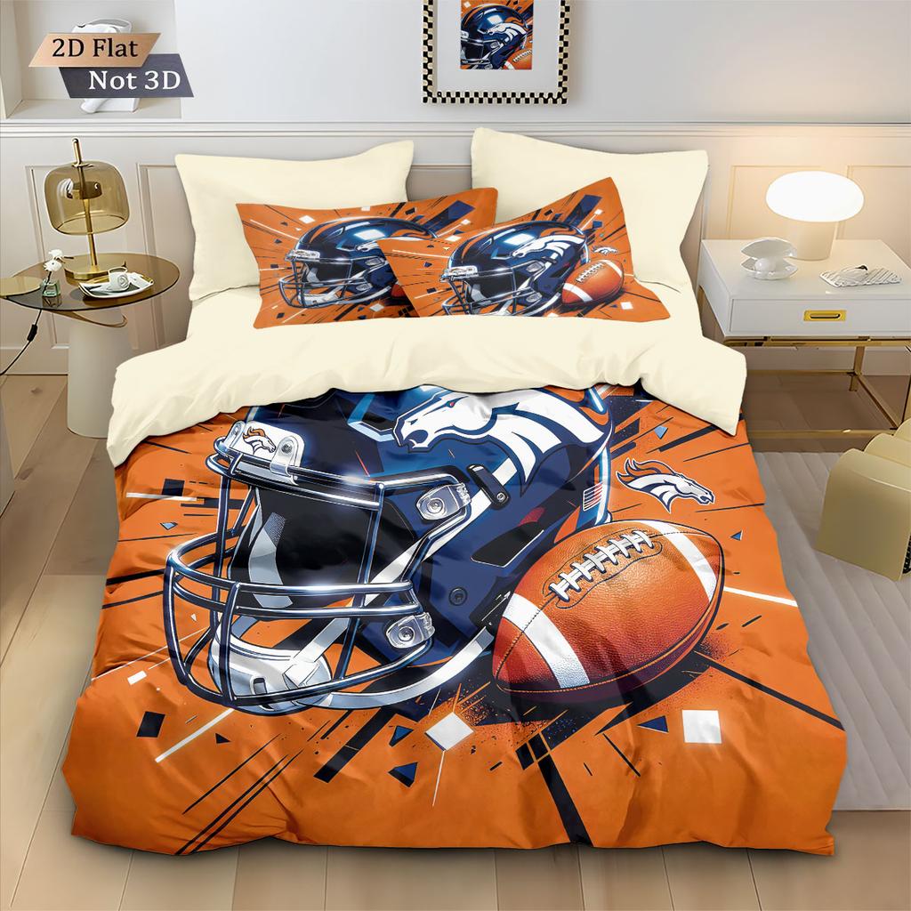 3pcs Baseball Game Printed Coreless Down Duvet Cover Set Comfortable Bedroom Bedding Decoration Machine Washable