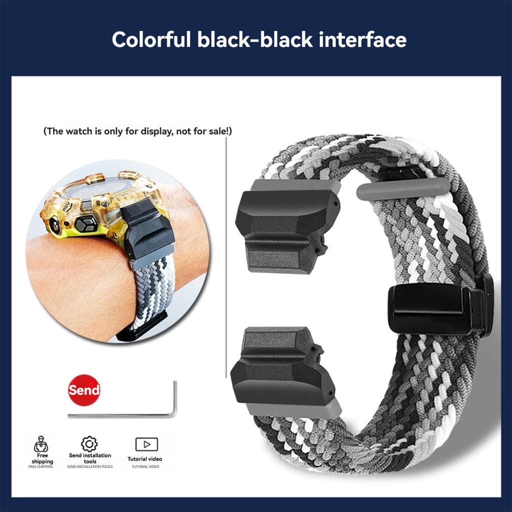 GBD-H1000 Elasticity nylon Strap For Casio G-SHOCK 3475 GBD-H1000-1A4 modified fabric Watchband Men's Bracelet wristband