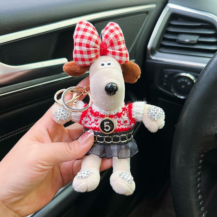 

Creative Plush Keychain With Cartoon Bow Adorable Doll Pendant Keychain Key For StyleD