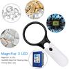 3Led Light 45X Handheld Magnifier Reading Magnifying Glass Lens Jewelry Loupe