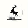 Metal Deer Name Sign, Custom House Number, Modern Entryway Decor, Housewarming Gift