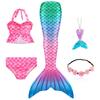 New The Little Mermaid Tails Ariel Memaid Swimsuit Bikini Bathing Suit Halloween Costume Girls Can Add Monofin for Pool Swim