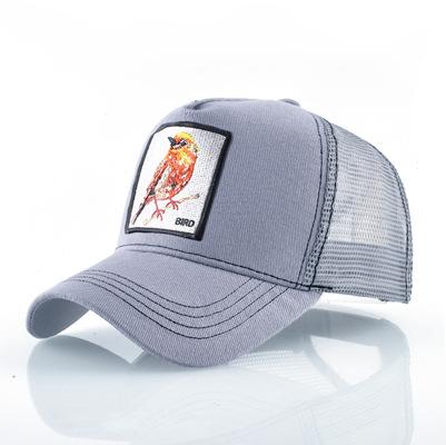 Trucker Fashionable Trendy Caps With Embroidery Animals Patch Four Seasons Adjustable Snapback Baseball Cap For Men Women Adjustable Visor Hat