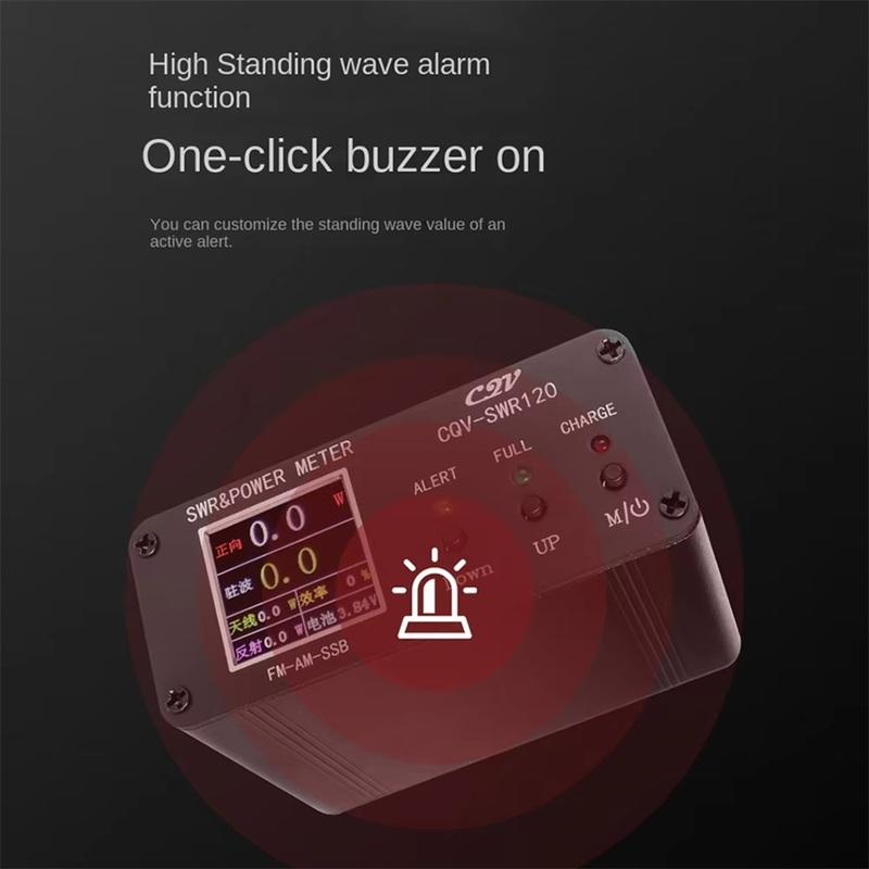 CQV-SWR120 120W Digital Standing Wave SWR Power Meter 240 * 240 Full Color HD Display 1.8-54Mhz High Standing Wave Alarm