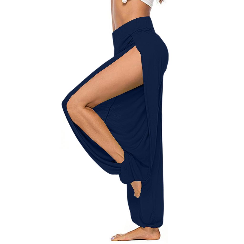 Dámské barevně dělené vysoce pružné kalhoty na cvičení, běh, jógu, volný čas
