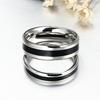 Men Women Black Band Ring Titanium Stainless Steel Fashion Jewelry Lover Gift