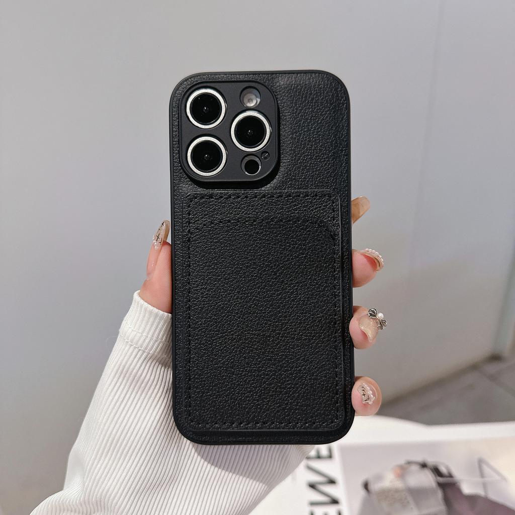 Litschi-Muster Kartenetui Geeignet für 16pm Handyhülle iPhone15 Einfach 14/13 Mobiler Schutzbezug