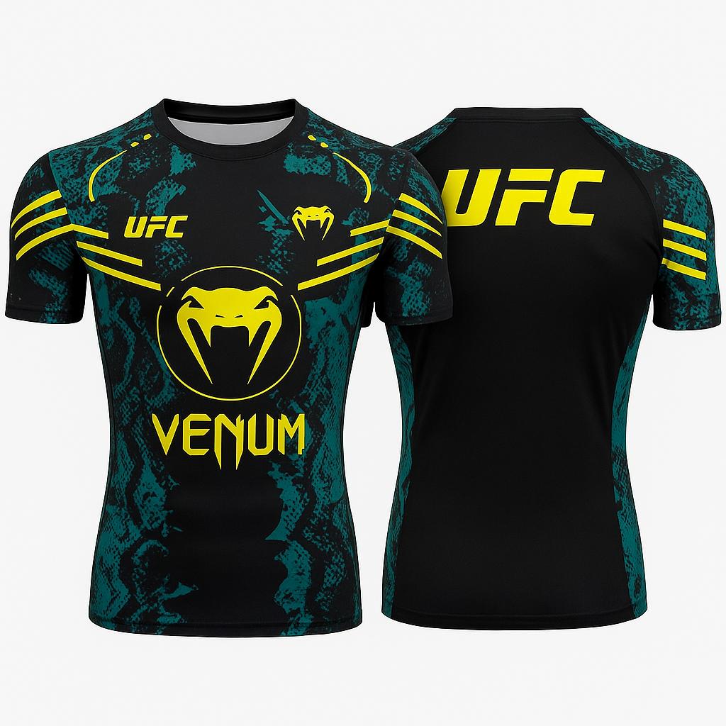 

Чоловіча тренувальна футболка UFC з швидким висиханням та повітропроникністю, високої якості, з круглим вирізом, коротким рукавом, спортивний одяг для спортзалу, зручний літній фітнес-топ S