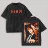 Hayakawa Aki Chainsaw Man T-shirt For Men's Clothing Anime Printed Washed Oversized T Shirt Summer Tops