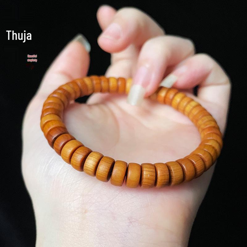 Cliff Cypress Sandalwood Women’s Single Circle Bead Bracelet