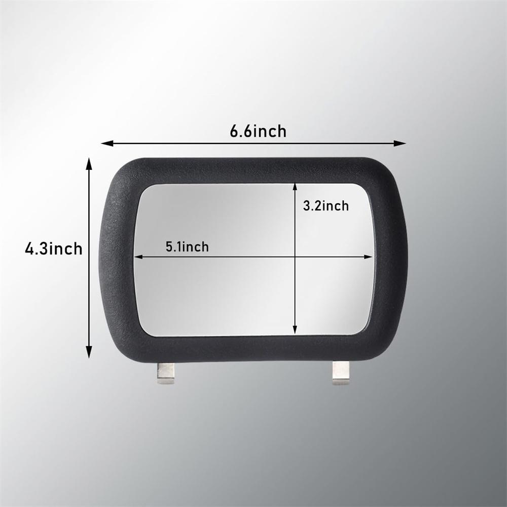 Black Car Vehicle Clip-on Sun Visor Vanity Mirror Sun-shading Cosmetic Mirror 1×