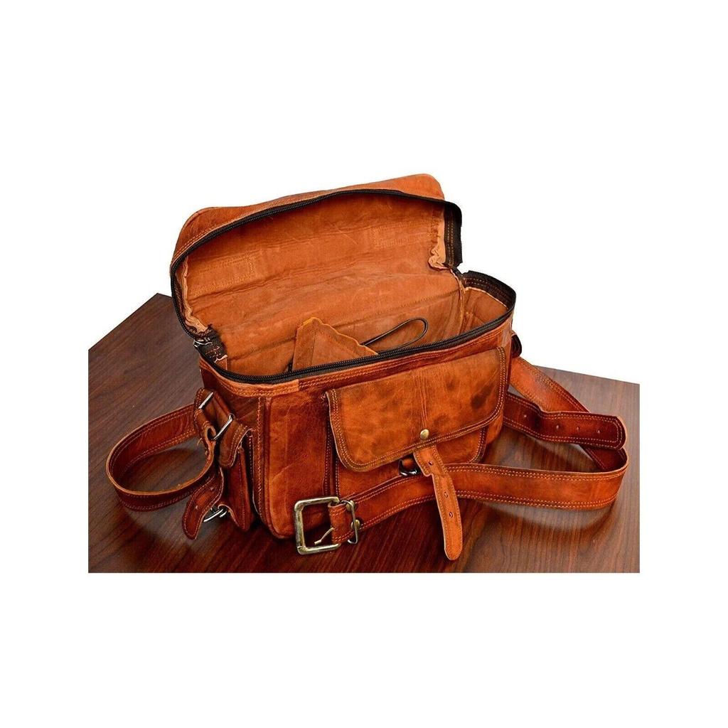 All Camera Goat Brown Leder DSLR SLR Messenger Classic Bag Gepolsterte Umhängetasche