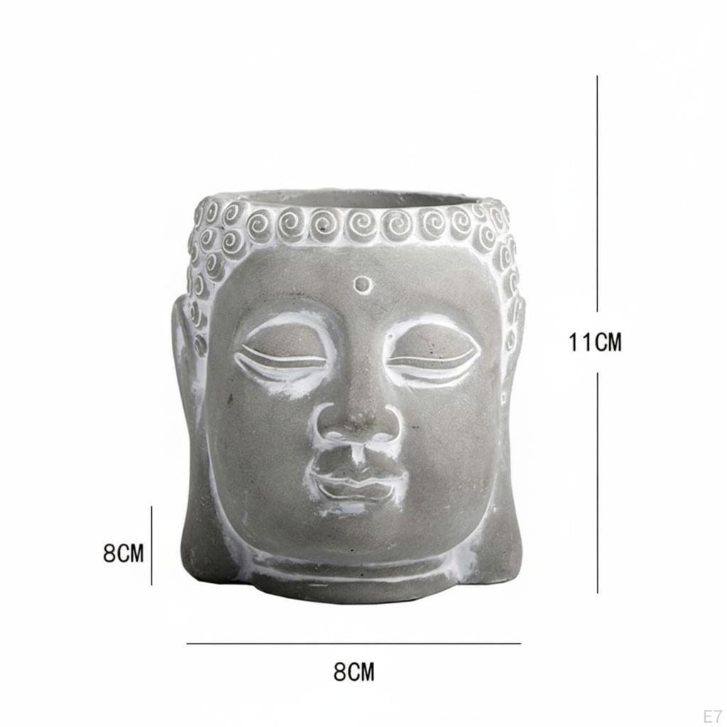 Buddha Flower Pot Original Resin Planter with Drainage Hole And Realistic Appearance for Gift Table