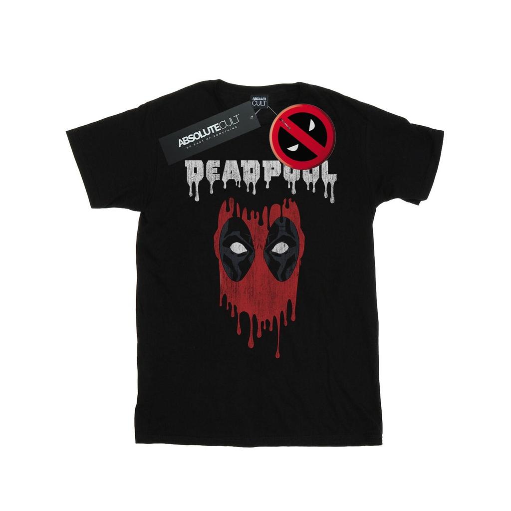 Marvel Mens Deadpool Dripping Head T-Shirt