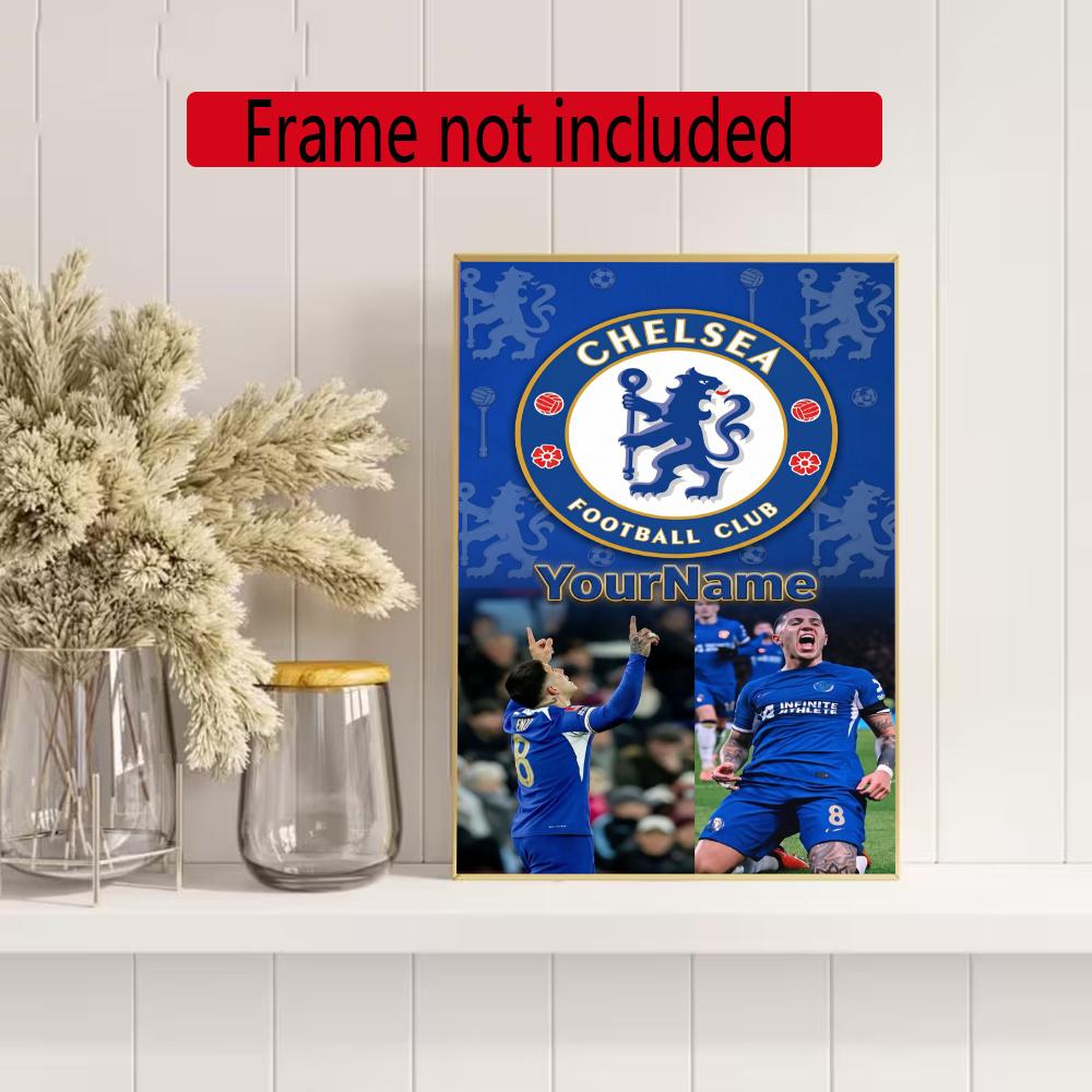Chelsea Fc Personalized Name Round Diamond Painting Kit Diamond Embroidery Painting Rhinestones Mosaic Frameless Handwork Decoration Arts