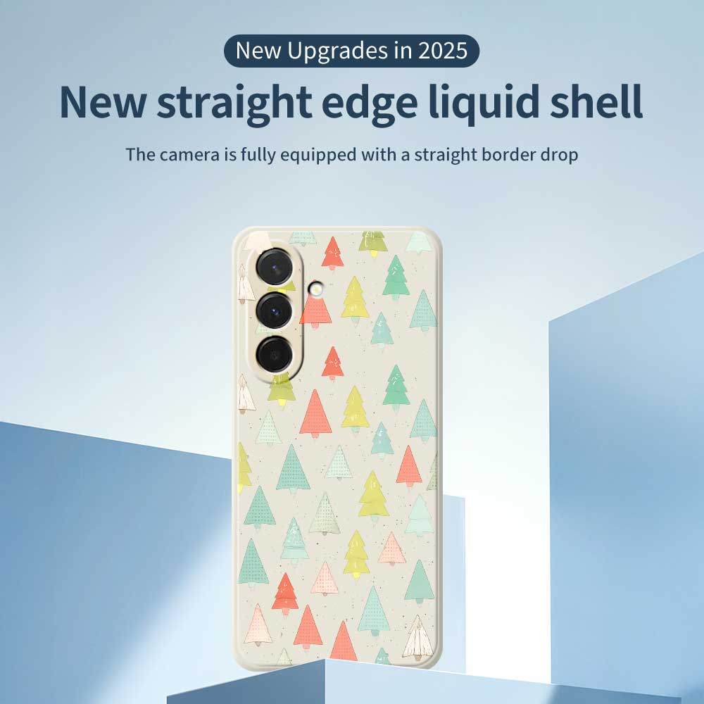 For Samsung Galaxy A36 5G Case Colorful Trees Pattern Printing Straight Edge TPU Phone Back Cover