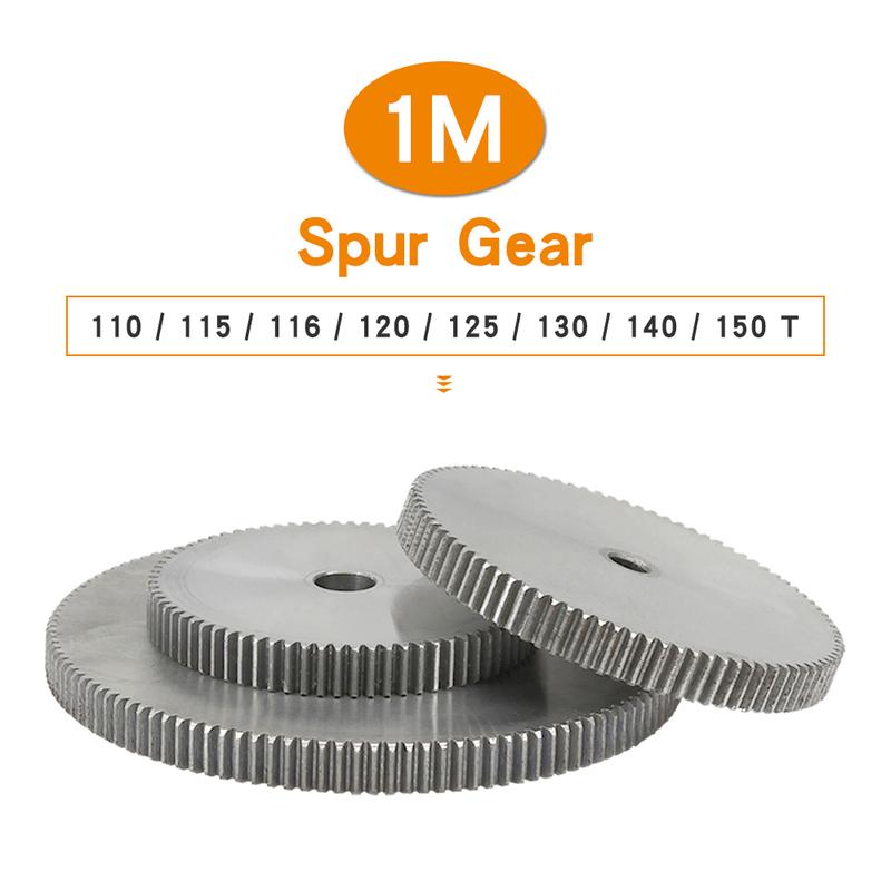 Flat Gear 1M-110/115/116/120/125/130/140/150T SC45# Carbon Steel Soft Teeth Surface Gear Wheel For Transmission Parts