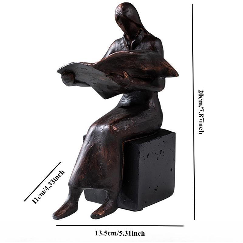 

Reader Character Sculptures, Library Bookshelves, Bookshelves, Abstract Figures, Resin Statues, Desktop Decorative Figurines