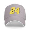Number Baseball Cap Black with Yellow Print Adjustable Snapback Hat for Unisex and Women Casual Streetwear Fashion Accessory