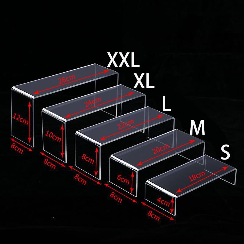 Clear Acrylic Display Riser Stand Jewelry Display Shelf Cupcake Stand Showcase Fixtures for Candy Dessert Figures Collections