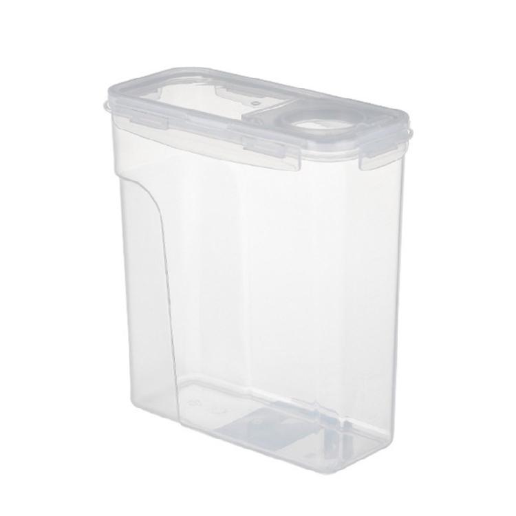 

Multipurpose 4L Clear Food Storage Bin With Sealed Lid For Bulk Grains Bean And Kitchen Supplies білий