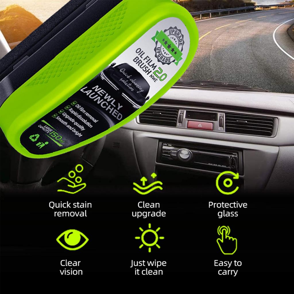 Automotive Film Cleaning Brush, Upgraded Car Glass Film for Windshield, Reusable