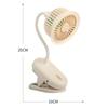 Desk Clip on Battery Powered Mini Fan 360° Adjustable USB Rechargeable Fan  Summer