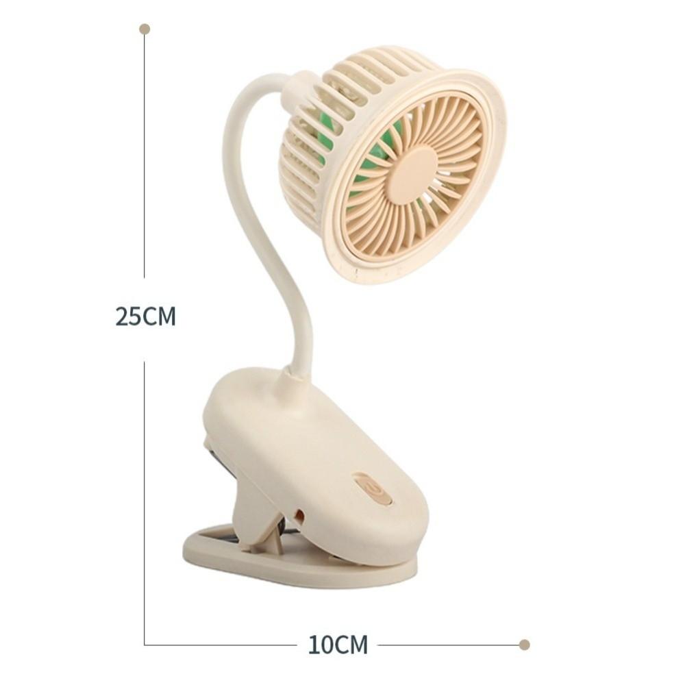 Desk Clip on Battery Powered Mini Fan 360° Adjustable USB Rechargeable Fan  Summer
