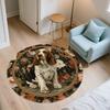 Palace Puppies Pattern Round rug,Carpet Rug for Living Room Bedroom Playroom ,Non-slip Floor Mat,Holiday Gifts and Birthday Gifts.