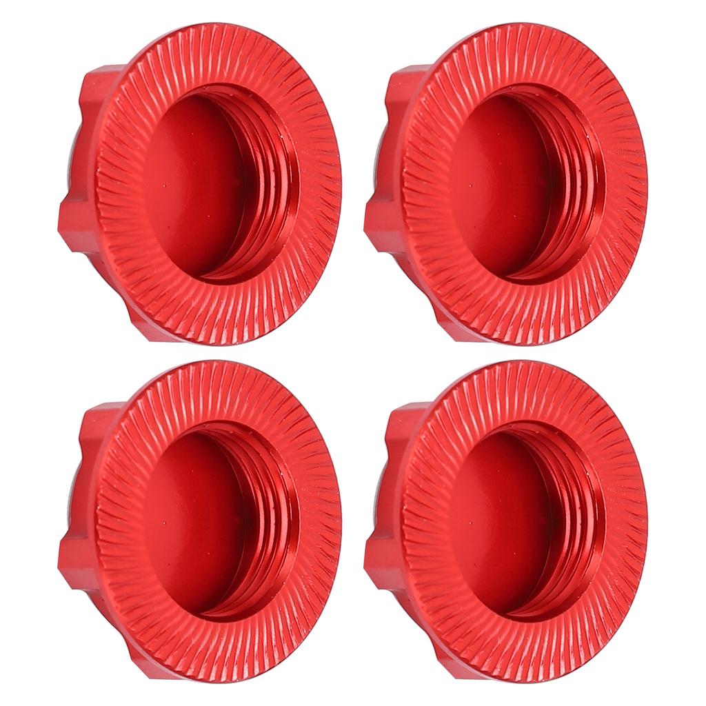 Lightweight Aluminum Alloy Hex Wheel Nuts 17mm Anti Loose Dustproof Hex Nut for 18 RC CarRed