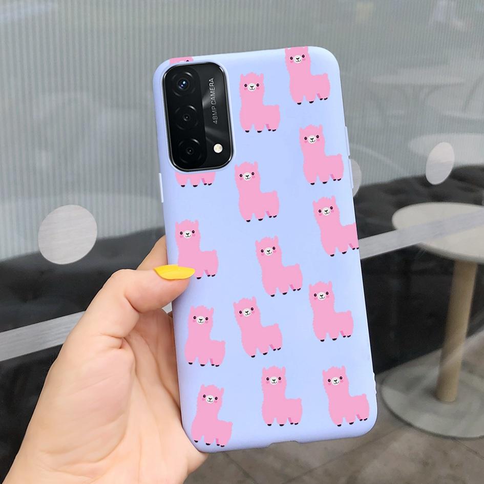 A74 Fodral För OPPO A74 CHP2219 Fodral Lyxigt Fjäder Dinosaurie Daisy Mönster Bakre Skydd För OPPO A74 5G CPH2197 A 74 Mjuk Capa