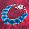 Faceted Blue Topaz Jewelry, 925 Solid Sterling Silver Jewelry Set, Beauteous Gemstone Necklace& Bracelet For Her, Handmade Topaz Jewelry For Love