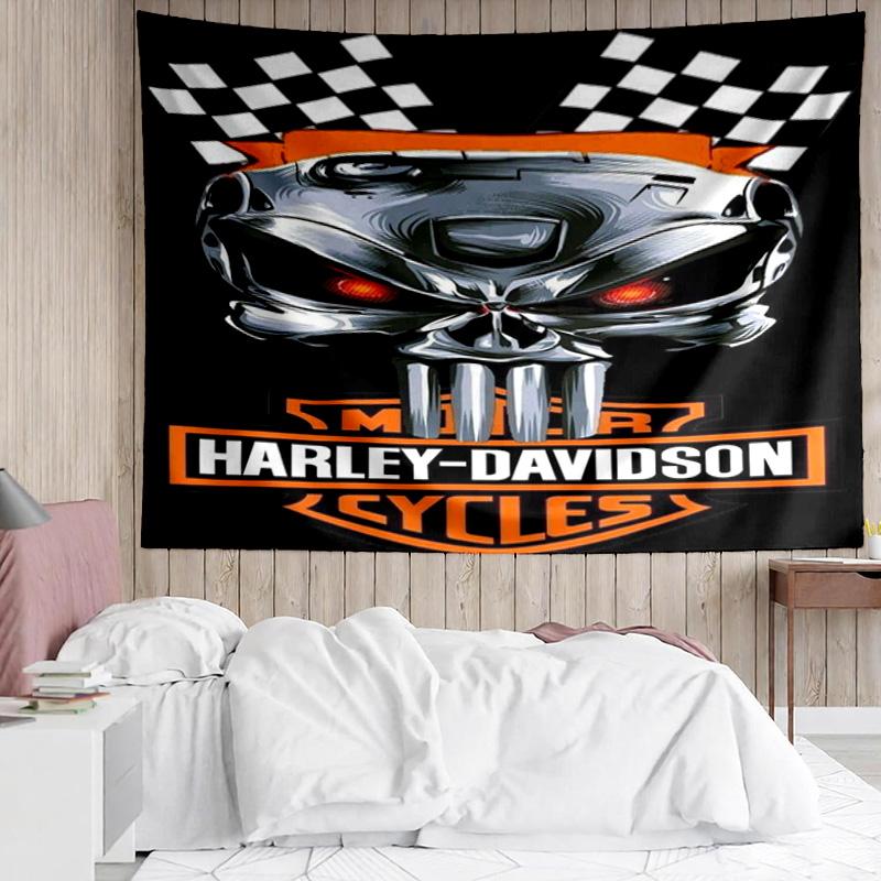 1PC Harley-davidson Motorcycle Artwork Tapestry, Unique Design Tapestry, Suitable for Bedroom,Livingroom, Playroom,Heartwarming Holiday Gifts