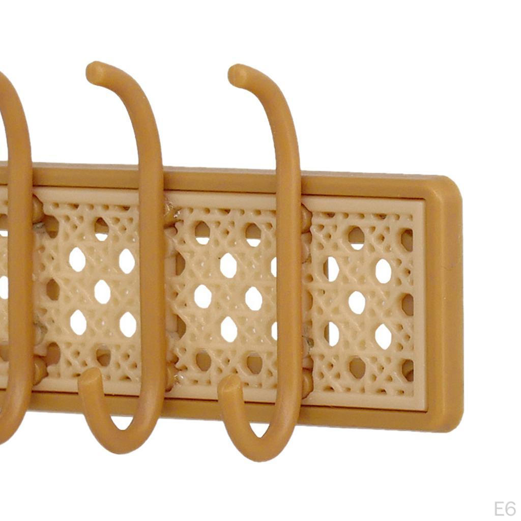 1/6 Dollhouse Coat Hooks Photo Props Key Hook Simulation Furniture Model for Decoration