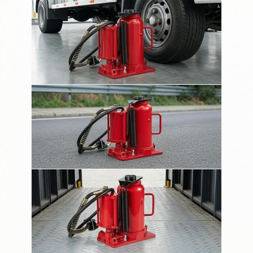 Air Hydraulic Bottle Jack 12-Ton with Pump Dual-Use for