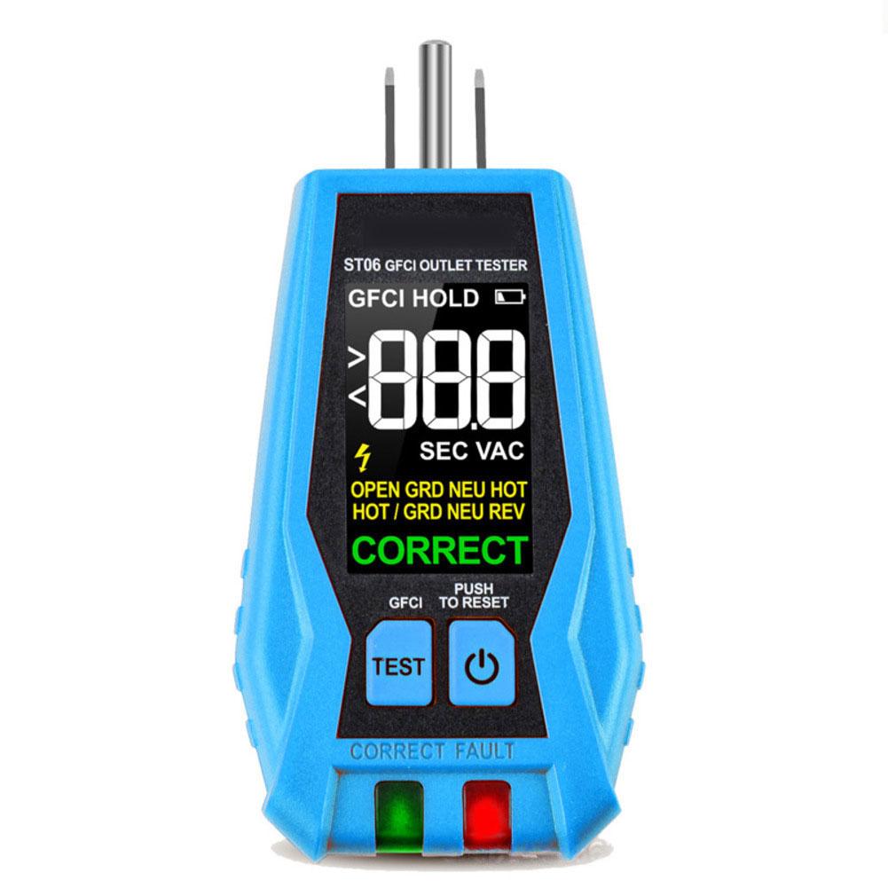 

3Wire For GFCI Outlet Tester with LCD Display for 110125V AC Electrical Outlet Tester for Faulty Wiring Detection China Mainland