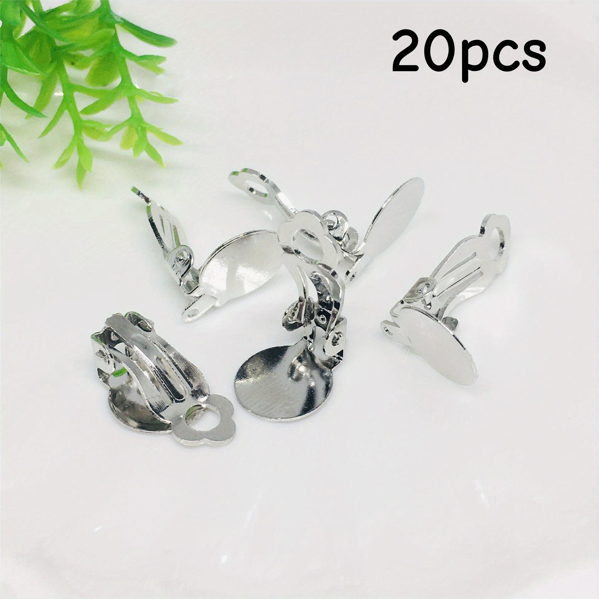 

Aogue 20pcs Golden Tone Circular Flat Back Earring Clips - Earrings & Accessories for Non-Pierced DIY Jewelry Making Supplies 20pcs срібний