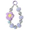 Autumn/Winter Plush Handmade Beaded Phone Lanyard & Keychain with Flower Pendant