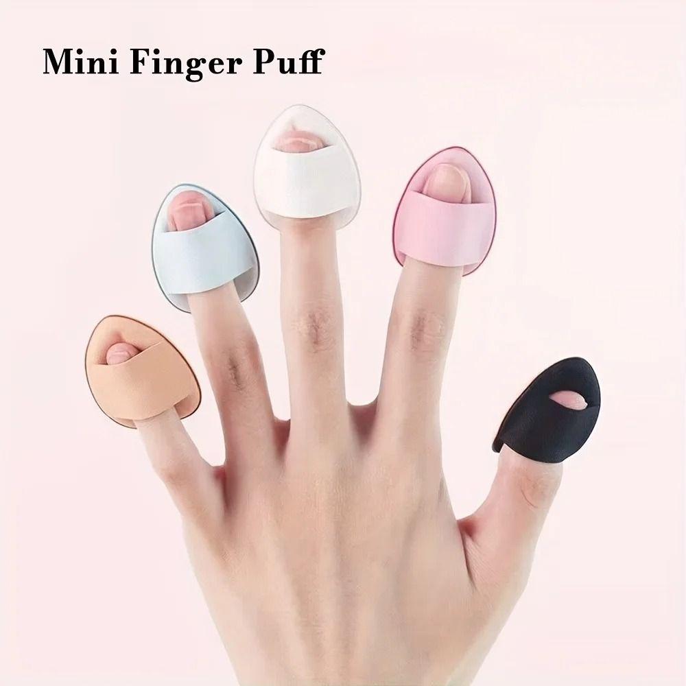 30pcs Dry and Wet Powder Puff Washable Finger Puff Random Makeup Puff  Travel-Friendly