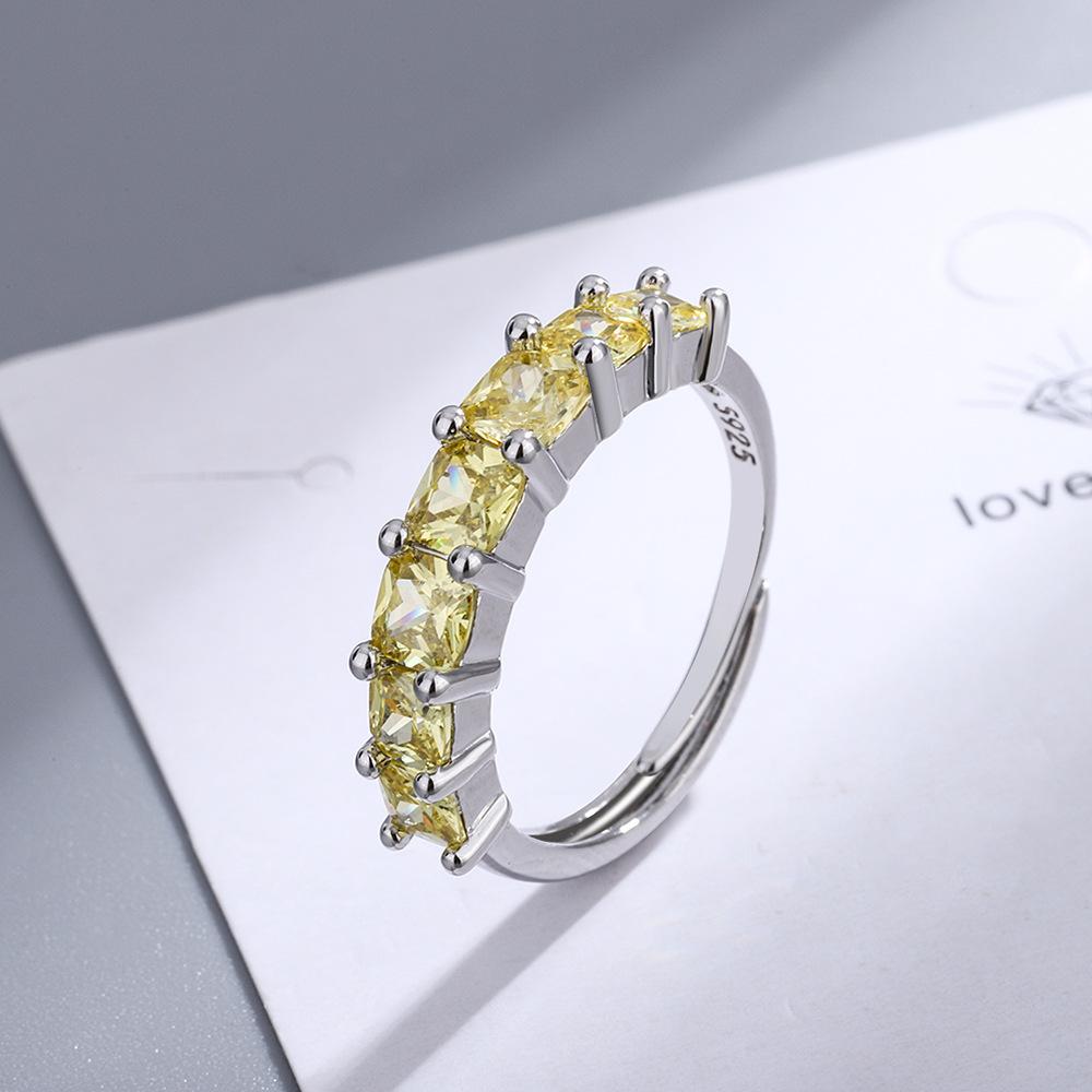 New 925 Sterling Silver Ring Heart Adjustable Simplicity Fashion Exquisite Student Girlfriend Jewelry Accessories Wedding Party