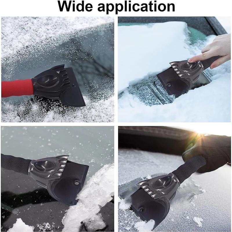 Car Snow Scraper Kit Windshield Ice Tool Foam Handle Warm Glove Defrost Cleaning Shovel Removes Snow Frost for Window and Door