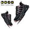 Fashion Safety Shoes Women Work Sneakers Structured Shoes pneumatic-Proof Protective Shoes Work Boots Steel Toe Shoes
