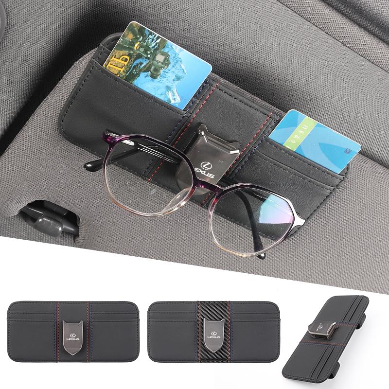 Car Visor Organizer Glasses Bag Sunglass Holder Card Clip Interior For Lexus CT ES GS NX IS250 CT200h IS300h ES300h RX400h NX300
