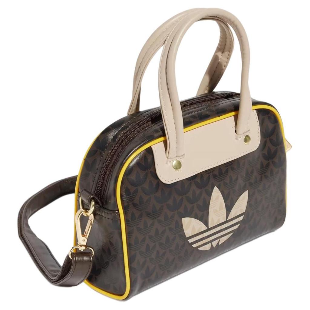 New Adidas Originals Polyurethane Bowling Bag Handbag Women's Dark Brown 2025Q1-KPT81